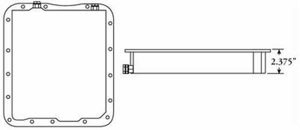 Moroso MO42025 GM 700R4 Transmission Pan 2.375" Deep Fabricated Alloy