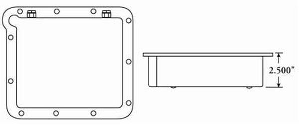 Moroso MO42040 Ford C4 Transmission Pan 2.5" Depth Fabricated Alloy
