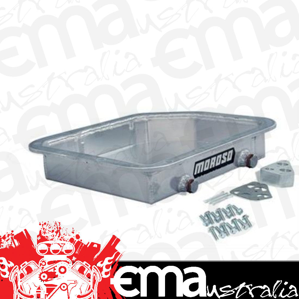 Moroso MO42090 Transmission Pan; Chrysler A-904 Trans; Use w/Fram Filter Pn[Ft1039]; 2.250 In. Depth; Incl. Magnetic Drain Plugs/Mounting Hardware/Fil