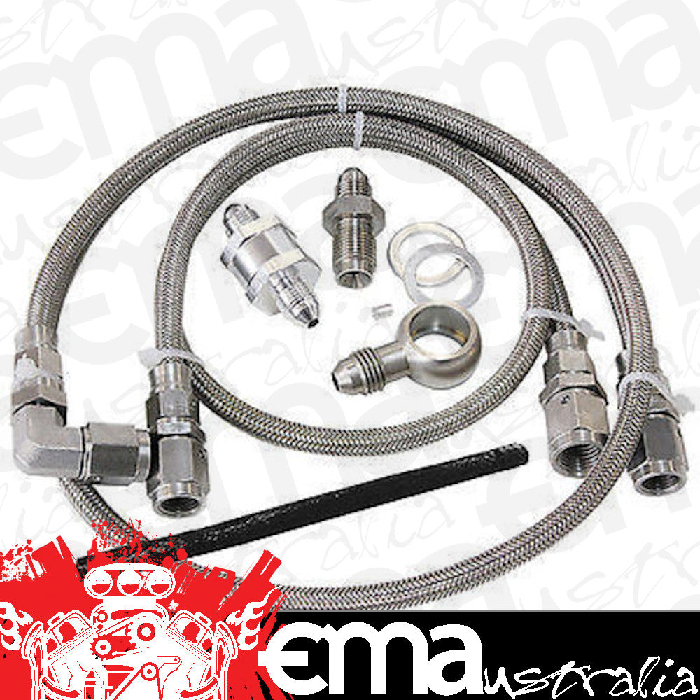 Aeroflow AF30-1000 Turbo Feed Oil Line Kit 30 Micron Filter Ford Ba-Bf