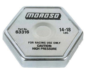 Moroso MO63316 Racing Radiator Cap (14-18 Lbs)