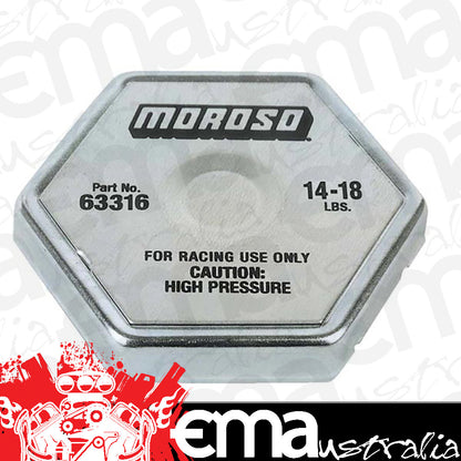 Moroso MO63316 Racing Radiator Cap (14-18 Lbs)