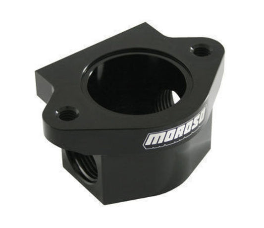 Moroso MO63426 Remote Water Neck Thermostat Housing Black Billet Alum