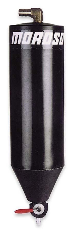 Moroso MO63657 Universal 1 Qt Radiator Overflow Tank 10.5" X 3" 1/4" Npt Black