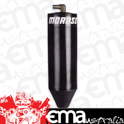 Moroso MO63657 Universal 1 Qt Radiator Overflow Tank 10.5" X 3" 1/4" Npt Black