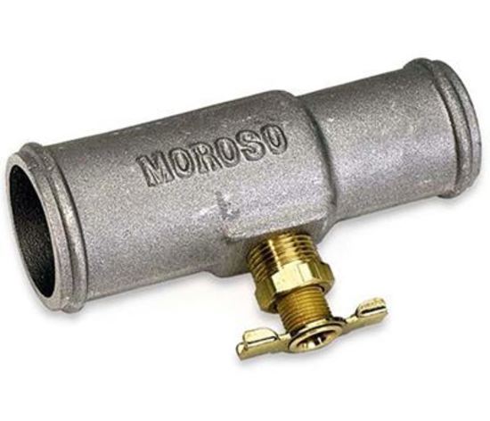 Moroso MO63700 Cooling System Hose Drain Aluminium Natural 1 1/4 In. To 1 9/16 In. Hose Male Hose Barb (each)