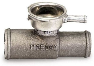 Moroso MO63740 Radiator Hose Filler Inline Aluminium Natural 1.5 In./1.25 In. (each)