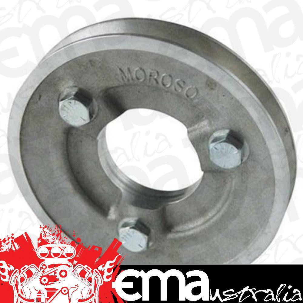 Moroso MO64200 Crankshaft Pulley V-Belt 1-Groove 5.25 In. Aluminium Natural Chevrolet Big Block Short Pump (each)