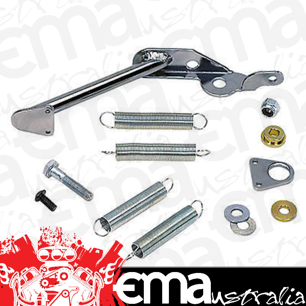 Holley 4500 model Dominator carburetor Dual Throttle Return Spring Kit Chrome Carb Mount Moroso MO64923