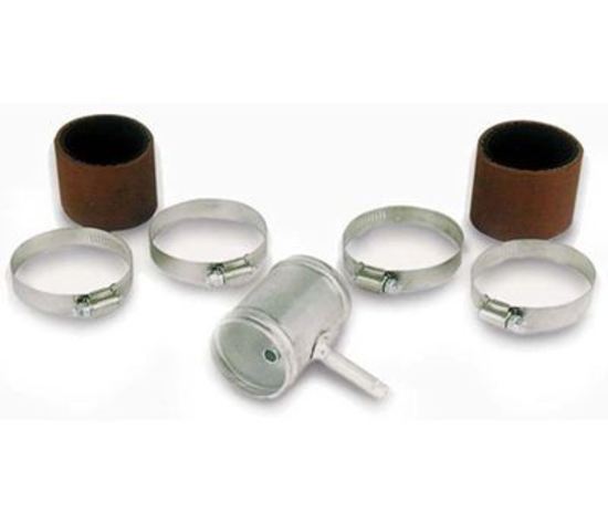 Moroso MO65385 Efi Fuel Return Line Kit; Incl. Two Buna-N Sleeves/Four Stainless Steel Hose Clamps; 3/8 In. Aluminium Fuel Fitting Factory Welded To A