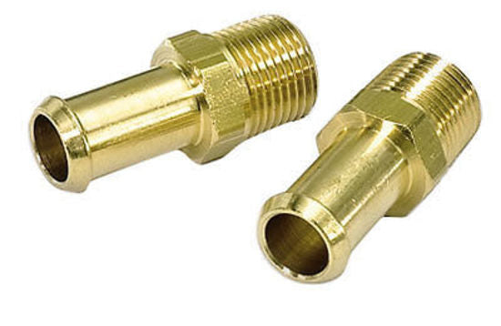 Moroso MO65390 Straight 1/2" Hose Barb To 3/8" Male Npt Brass Hose Barb Fitting