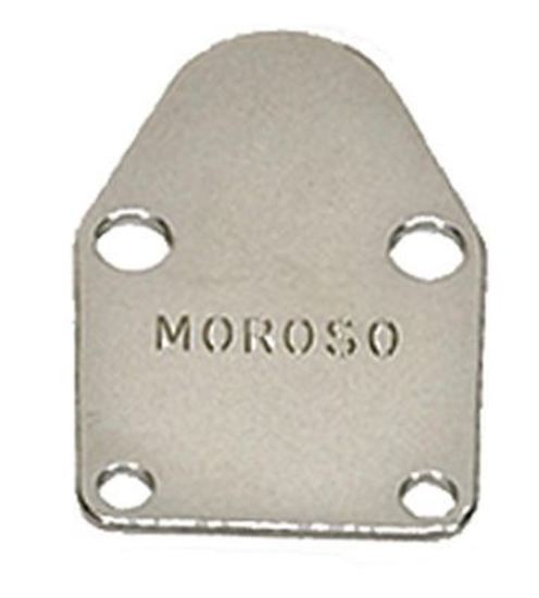 Moroso MO65393 Fuel Pump Block-Off Plate; Chrome Plated Steel;
