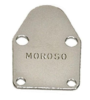 Moroso MO65393 Fuel Pump Block-Off Plate; Chrome Plated Steel;