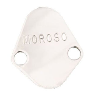 Moroso MO65394 Fuel Pump Block-Off Plate; Chrome Plated Steel;