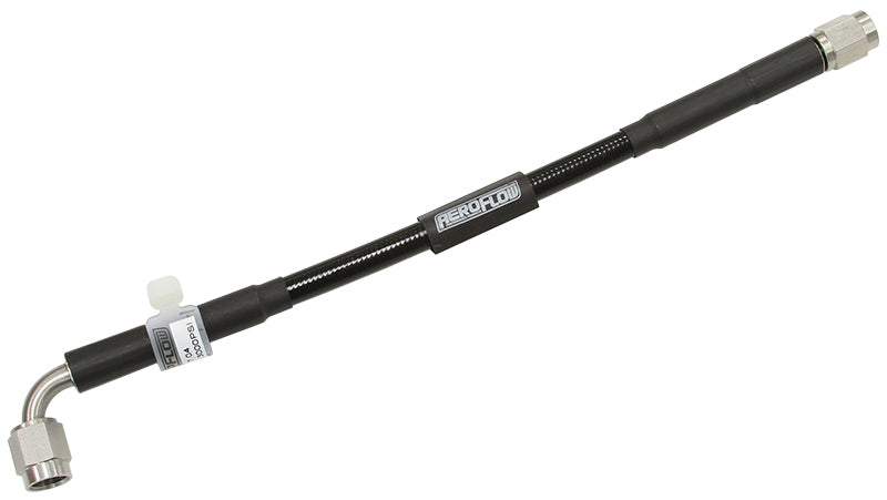 Aeroflow AF30-1603BLK -3AN 90Deg to -3AN Straight16"Long Line Female -3AN Fittings