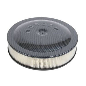 Moroso MO65915 14 X 3" Racing Air Cleaner Dropped Base Carbon Fiber Grey/Black
