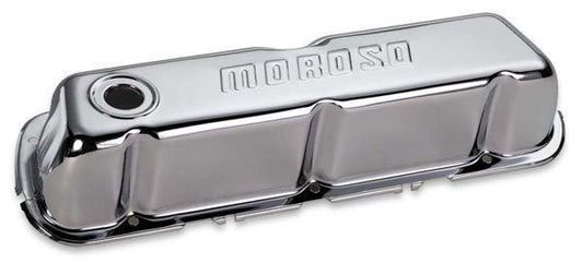 Moroso MO68202 Tall Chrome Steel Valve Covers Suit Ford SB 289-351W