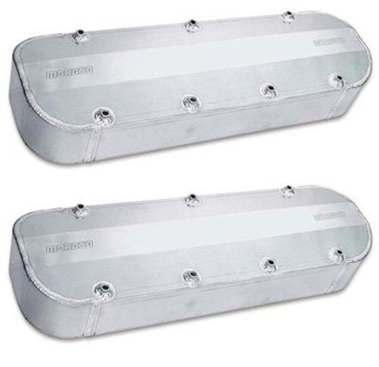 Moroso MO68333 Fabricated Aluminium Valve Cover; Stock BBc/BBc Pro Stock Symmetrical Port Bowtie Cylinder Heads Pn[10051128]; Clears All Rocker Combos