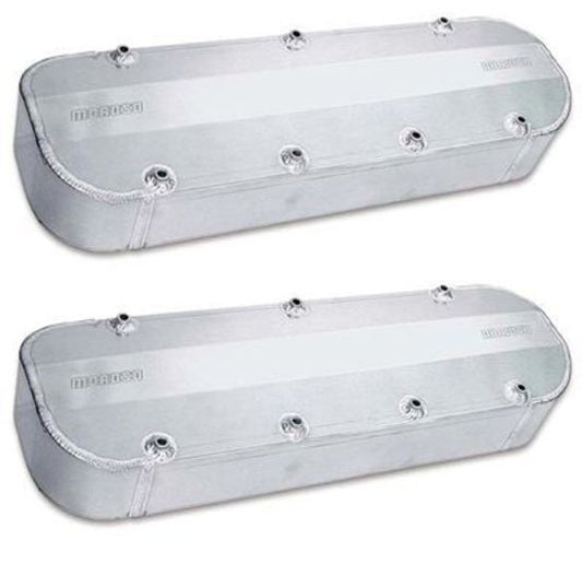 Moroso MO68334 Valve Covers Tall Aluminium Natural Logo Chevrolet Big Block Pair