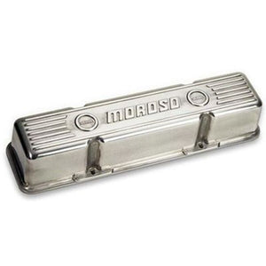 Moroso MO68401 Valve Covers Tall Aluminium Polished Logo Chevrolet Small Block Pair