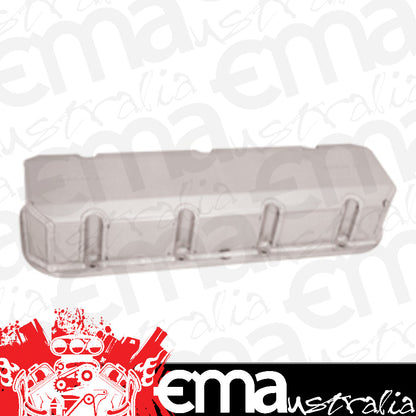 Moroso MO68459 Fabricated Aluminium Valve Covers (with Billet RaiLS Suit BB Chev Standard & Aftermarket Heads 3.875" Tall Clears Jesel & T&D Rockers)