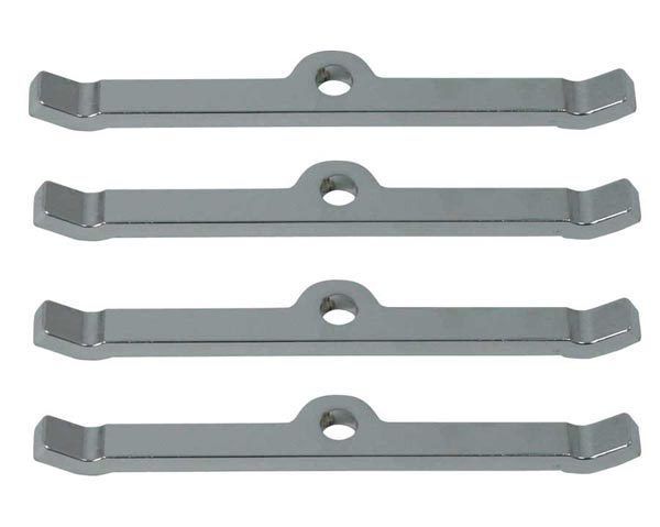 Chev small block V8& 90? degrees V6 Chrome Steel Valve Cover Hold Down Tabs Suit SB Moroso MO68510