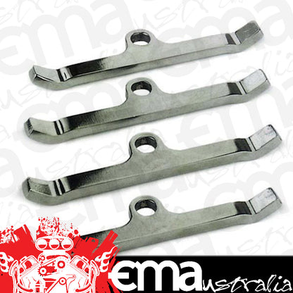 Ford small block 221, 260, 289, 302, 351W Chrome Steel Valve Cover Hold Down Tabs Suit SB V8 Moroso MO68519