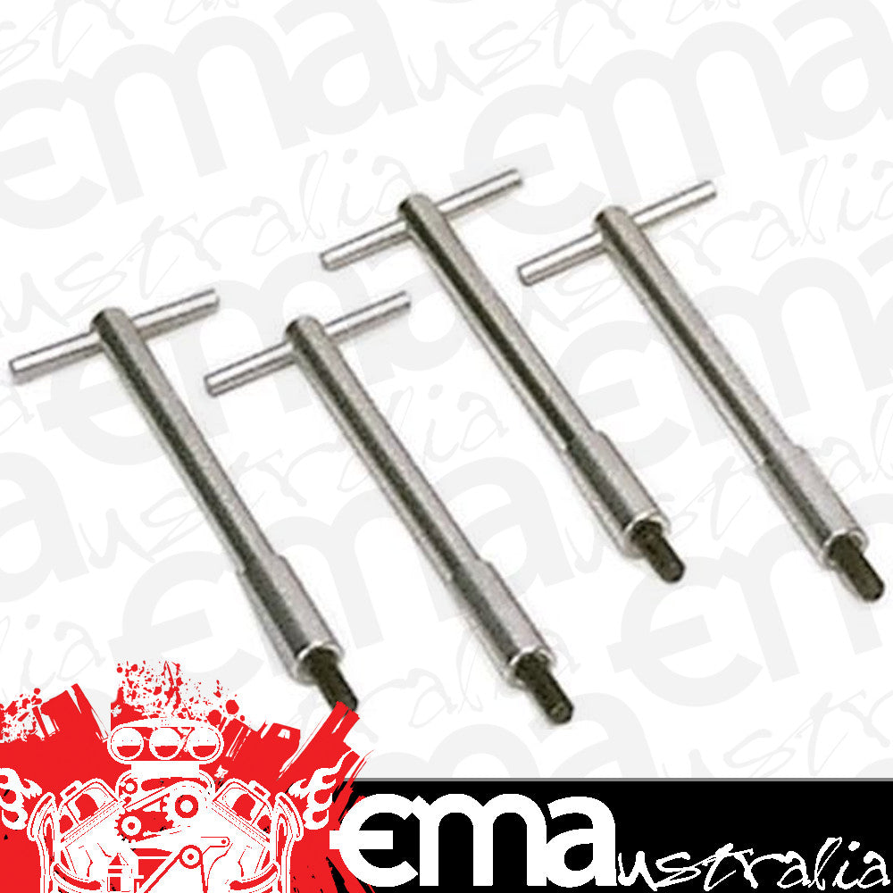 Moroso MO68610 Extra Long 4" Valve Cover Wing Nuts Chrome Steel 1/4"-20 Thread