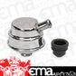 Moroso MO68781 Valve Cover Breather Push-In Round Steel Chrome Plain (each)