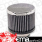 Moroso MO68816 Valve Cover Breather Clamp -On Round Steel/RuBBer Chrome/Black 1 1/2 In. Nipple Logo (each)