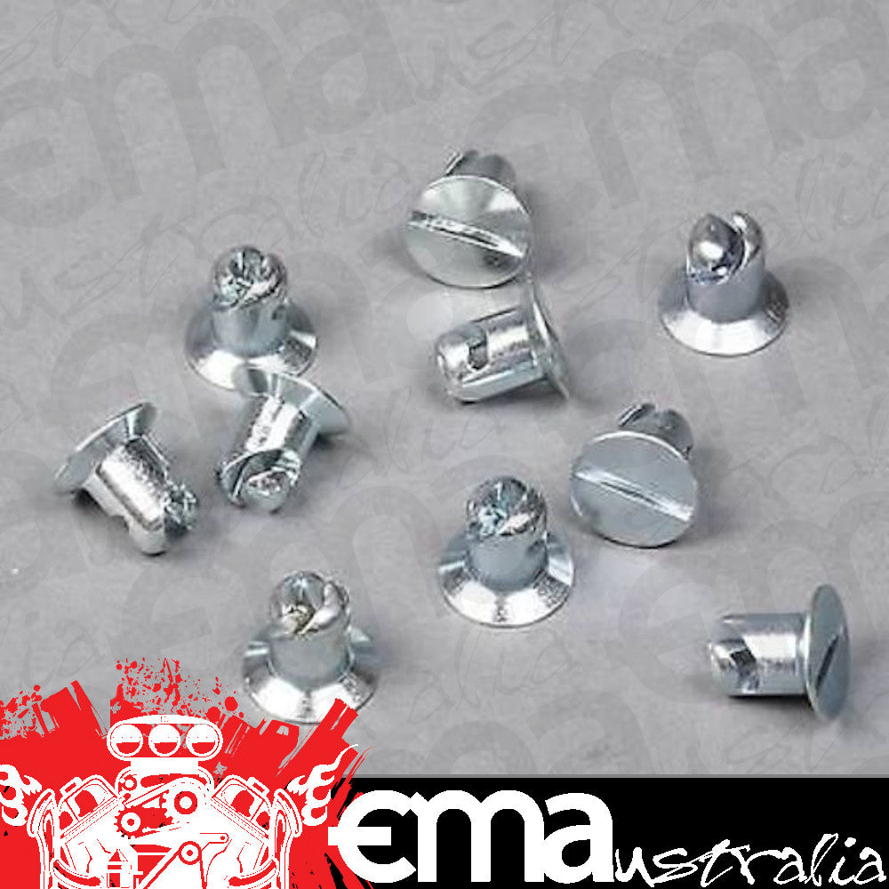 Moroso MO71290 Flush Head Quick Fasteners.450" Long Cadmium Plated 10Pk