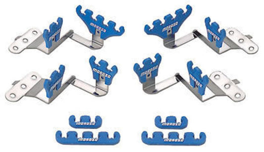 Moroso MO72130 Spark Plug Lead Separators 7-9Mm Chrome/Blue Ford 289-351W V8