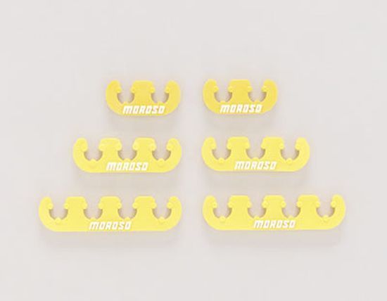Moroso MO72162 Spark Plug Lead Separators Yellow Suit 7 - 9Mm Wires