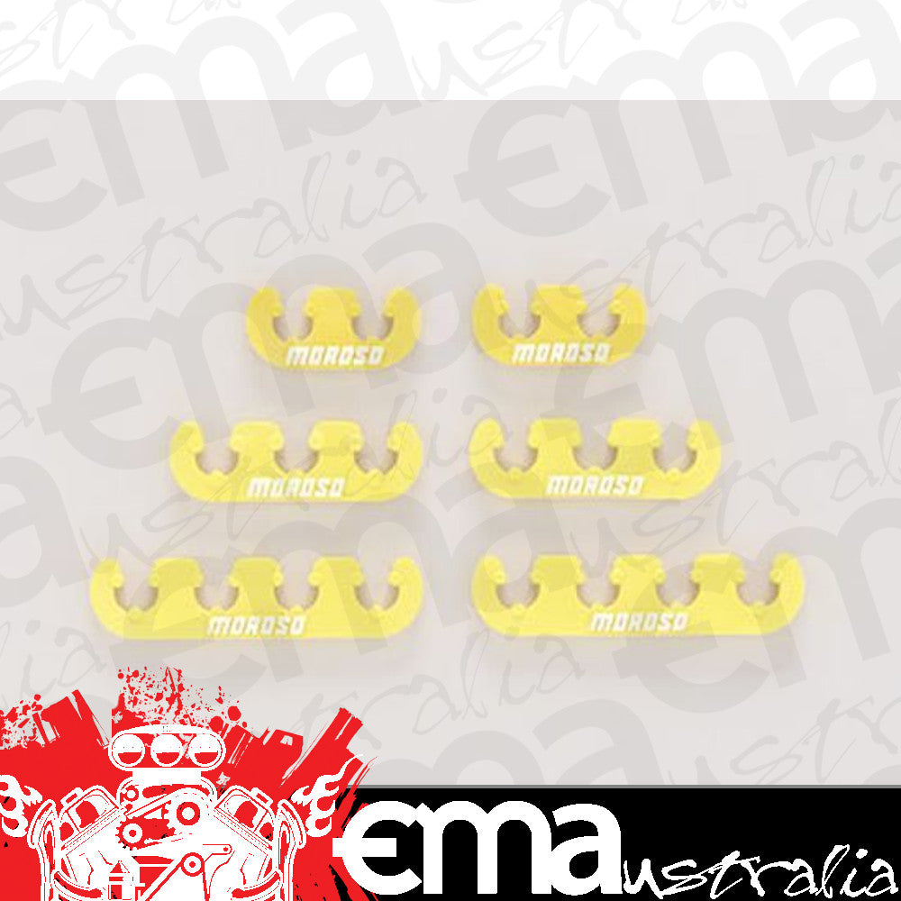 Moroso MO72162 Spark Plug Lead Separators Yellow Suit 7 - 9Mm Wires