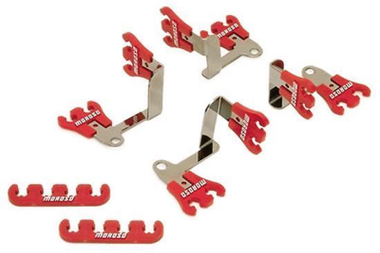 Moroso MO72168 Show Car Spark Plug Lead Separators Red Suit 7-9Mm Plug Wire