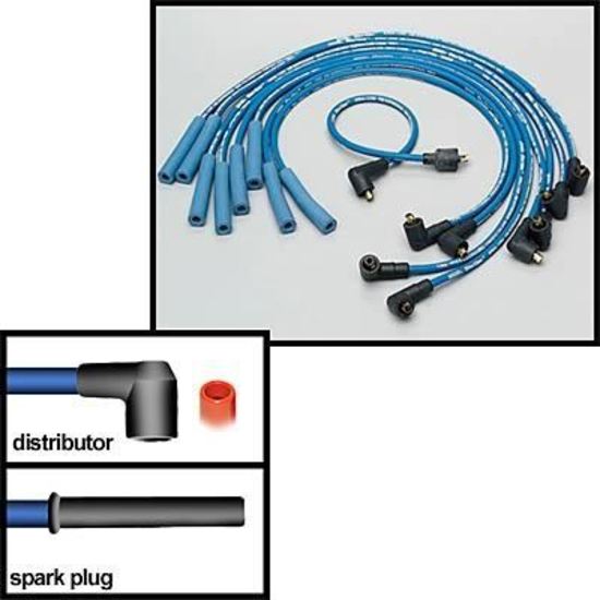 Moroso MO72605 Blue Max‹¨«Çú?¶ô¶©; Custom Fit Wire Set; 8Mm; 800 Ohm; Spiral Core;
