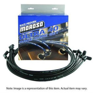 Moroso MO73812 Ultra 40 Race Wire; Universal Wire Set; 8.65Mm Red 8 Cyl Hei and Non Hei Distr Terminals; Straight Plug Boots