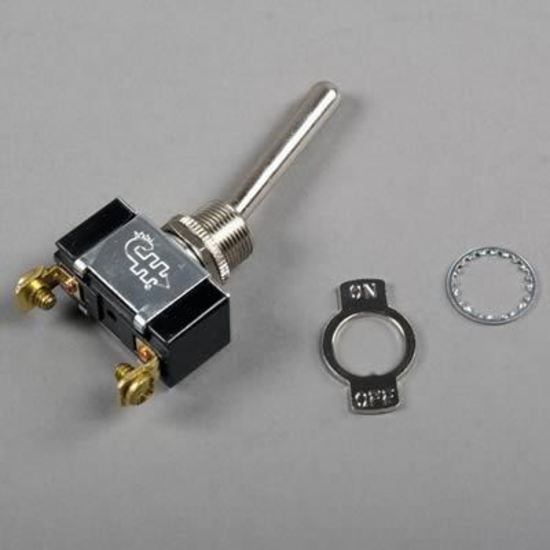 Moroso MO74125 Momentary On Toggle Switch; 25 Amps Lamp Load/35 Amps Inductive Load; Long Handle; 1.5 In.; Incl. On/Off Faceplate;