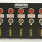 Moroso MO74134 Toggle Switch Panel; Accessory; 4 In. X 6.75 In.; Power Indicator Lights; Incl. 5 On and Off Switches 25 Lamp Load Or 35 Inductive Load
