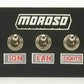 Moroso MO74136 Switch Panel Aluminium Black 5 In. Wide 2.5 In. Tall 5 Toggle Switches (each)