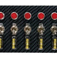 Moroso MO74148 Toggle Switch Panel; 6.75 X 4 In.; Fiber Design; .5 In. Led; Black/Black; 12 Volt Single-Pole/35 Amp Inductive Load;