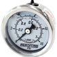 Aeroflow AF30-2202 1-1/2" 0-15 Psi Liq Fill Gaugewhite Face Black Pointer