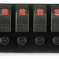 Moroso MO74180 Dash Mount 6 Rocker Switch Panel 7.875 X 3.4375" Fused Lighted