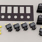 Moroso MO74181 Dash Mount 5 Rocker Switch Panel 8" W X 3.375" H