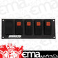Moroso MO74186 Dash Mount 4 Lighted Rocker Switch Panel 6.695" W X 2.488" H
