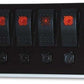 Moroso MO74190 Cage Mount Lighted 6 Rocker Switch Panel 8"W X 3.75" H
