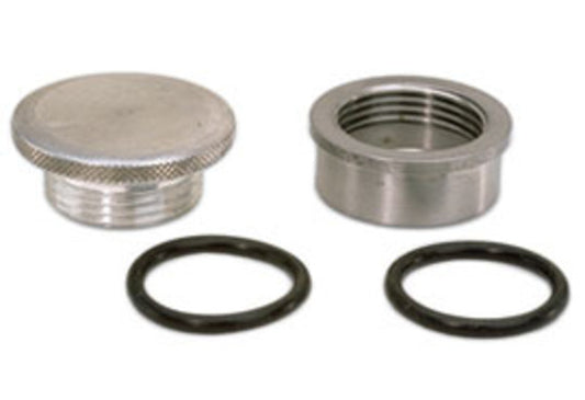 Moroso MO85280 Weld-On Filer Cap Kit Steel (1-1/4" -12 UNF Threads, 1.5" Od)