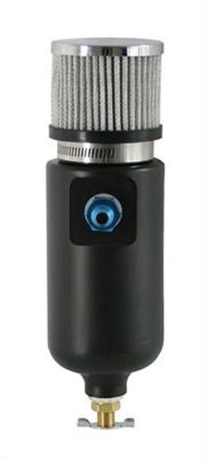 Moroso MO85400 1 Qt Breather Tank -12An Fitting 10.5" X 3.125" Black