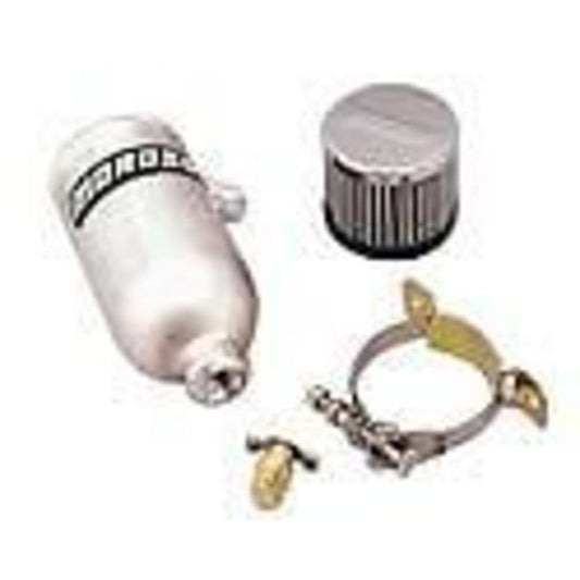 Moroso MO85465 Universal Alloy Breather Tank 1 Qt -12An In/Outlet 3.125"Dx11.5"H