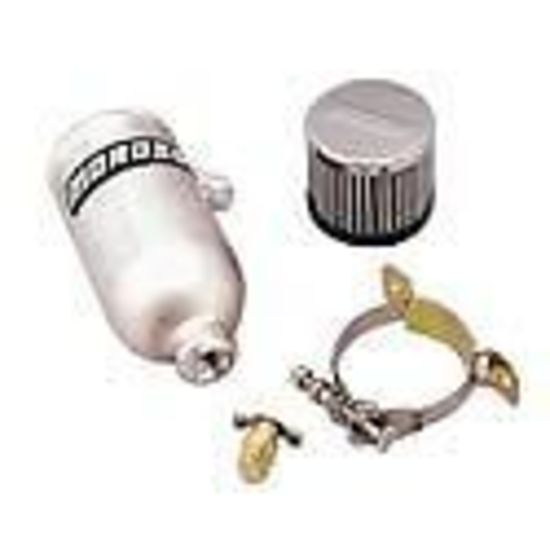 Moroso MO85465 Universal Alloy Breather Tank 1 Qt -12An In/Outlet 3.125"Dx11.5"H